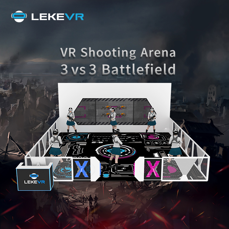 LEKE VR X-Space VR Free Roam Zombie Game Multiplayer Arena Escape Room 2-6 PVP Shooting VR 9d Simulator