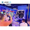 LEKE VR Business Project High ROI Eyecatching 9D 360 VR Roller Coaster Cinema Simulator Chair Virtual Reality Flight Simulator