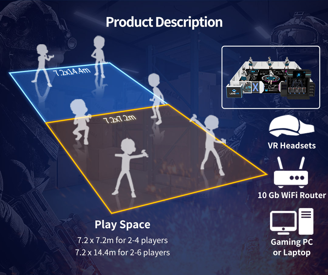 vr virtual arcade shooter equipment, escape room game vr