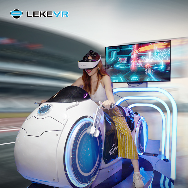 LEKE VR Kids Entertainment Park Racing Simulator Motorcycle Driving Experience Car Game Machines Full Motion 9d 