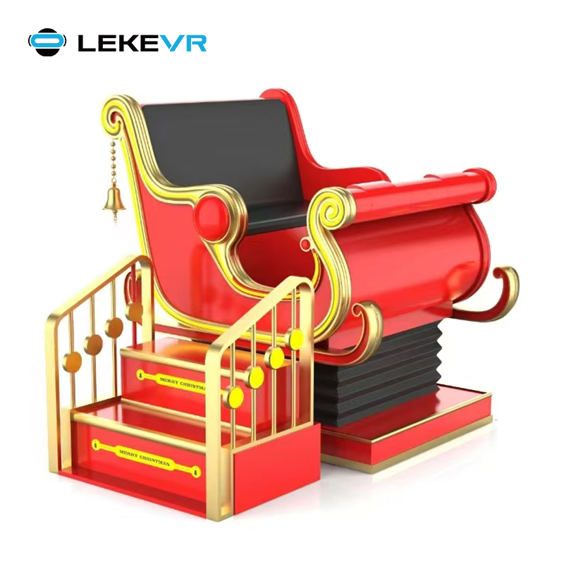 LEKE Indoor VR Christmas Sleigh Simulator for Shopping Malls Airports Adventure Parks Public Spaces