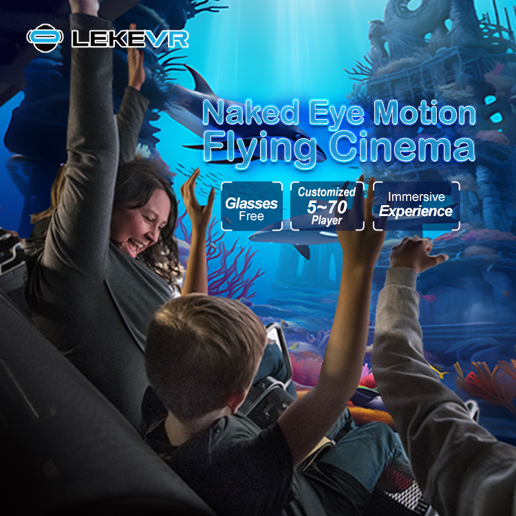 LEKE VR Naked-eye 3D 7D Flying Motion Cinema 9D Dome Theater Curved Screen Immersive Entertainment Ride