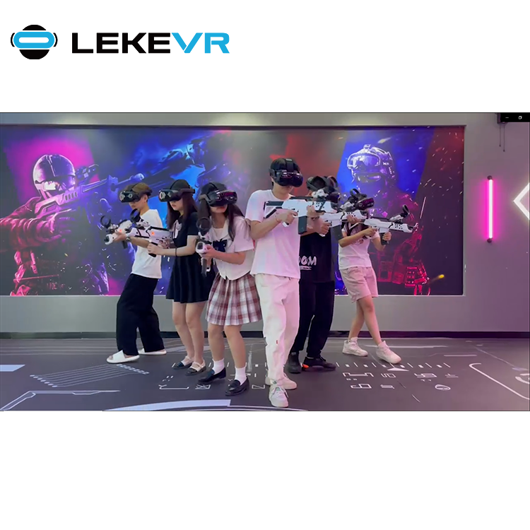 LEKE VR Park Business X-Space2.0 Virtual Reality Shooting Platform 9D VR Free Roam Arena Escape Room VR 9D Game Simulator E-Sports